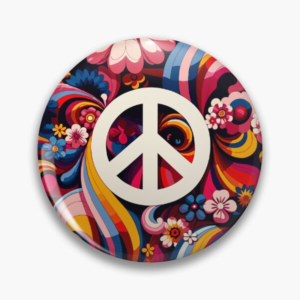 Item preview, Peace an love vintage pattern hippie hippy  flower power summer love designed and sold by Martymcflay.