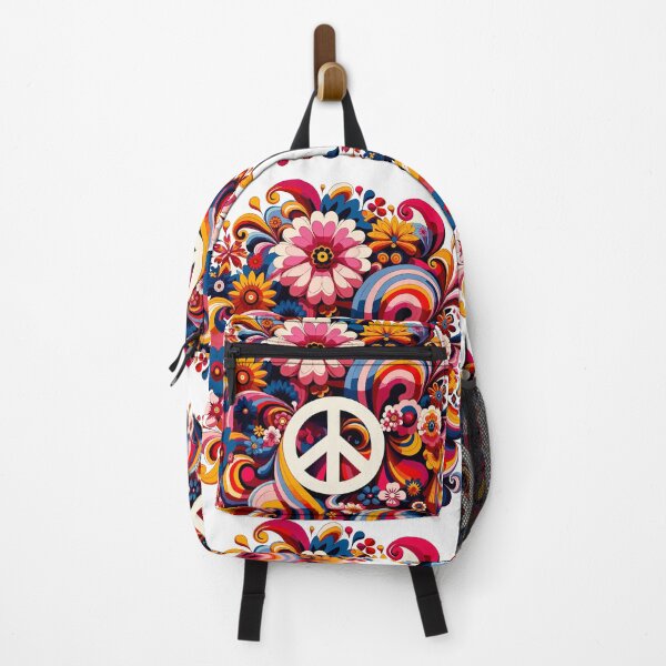 Item preview, Peace an love vintage pattern hippie hippy flower power summer love designed and sold by Martymcflay.