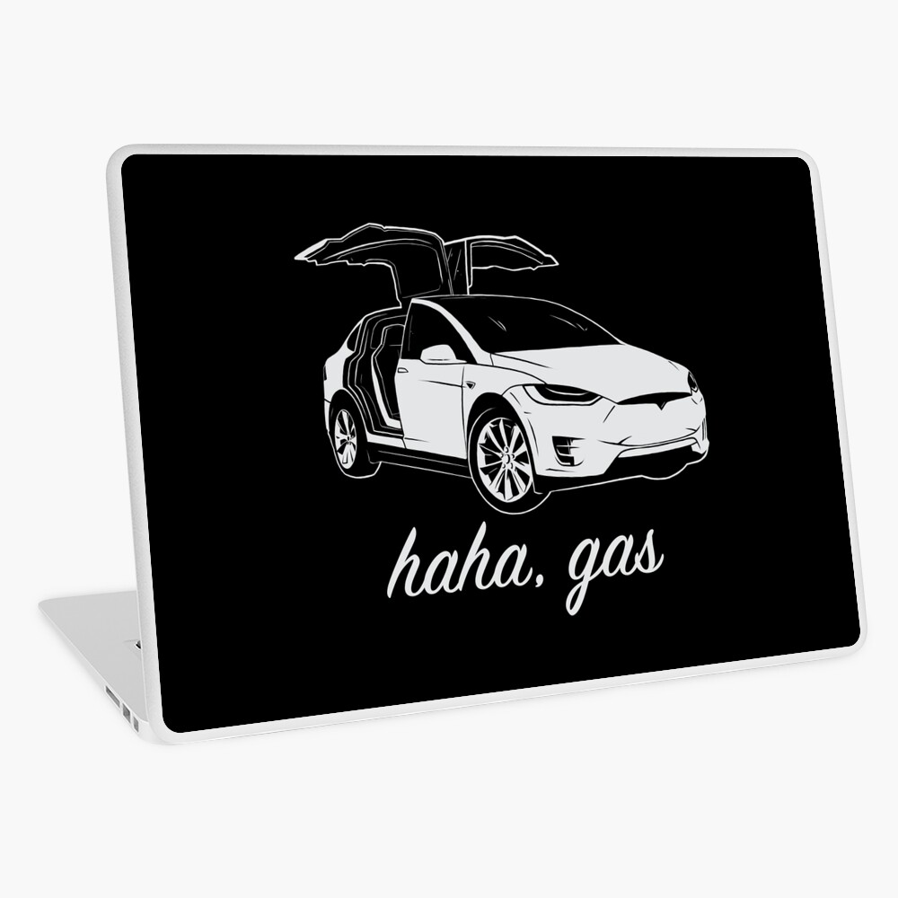 Haha Gas Tesla Model X Elon Musk Laptop Skin