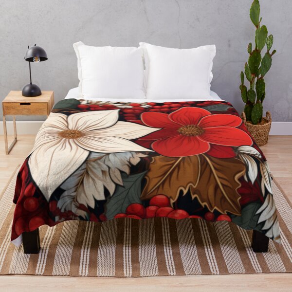 Item preview, Christmas Floral Pattern designed and sold by nicksvp.