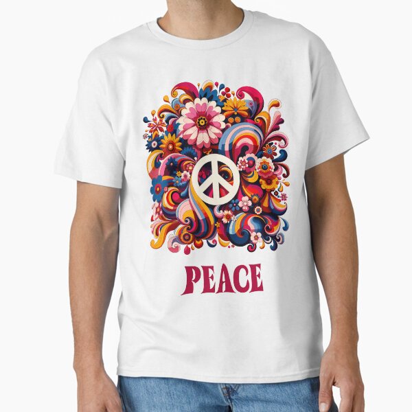 Item preview, Peace an love vintage pattern hippie hippy  flower power summer love designed and sold by Martymcflay.