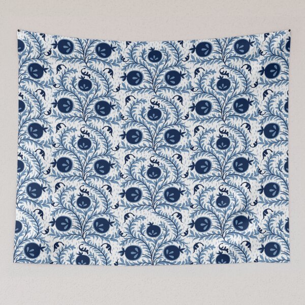 Item preview, Shades of Blue Pomegranites designed and sold by Pamelandia.