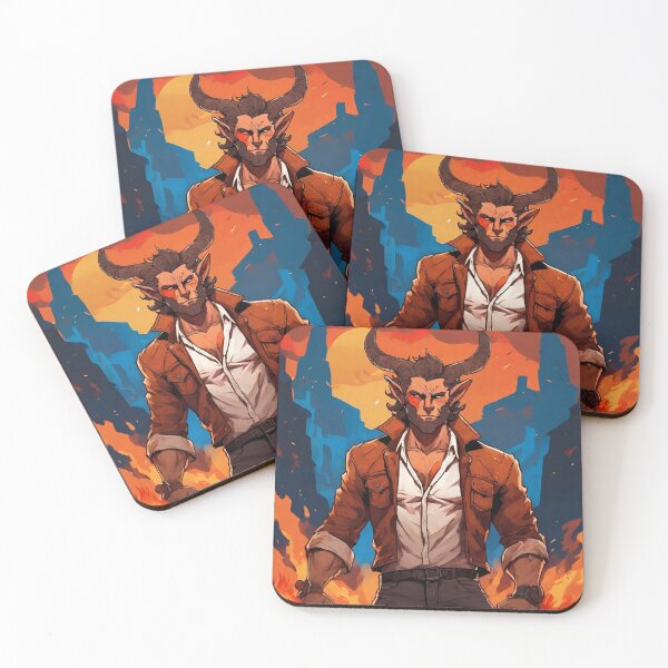 Item preview, Modern Satyr near burning ruins designed and sold by Venyse.
