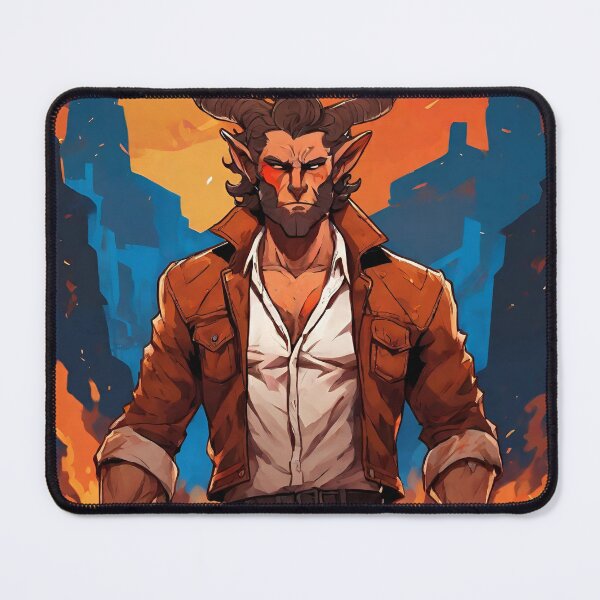 Item preview, Modern Satyr near burning ruins designed and sold by Venyse.