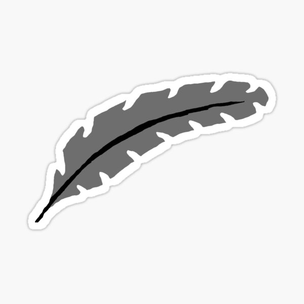 Grey feather Sticker