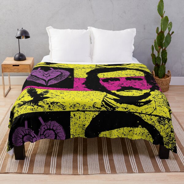 Item preview, 80s colors version POE FLAG POP ART design Modern Edgar Allan Poe distressed design designed and sold by pelagio.