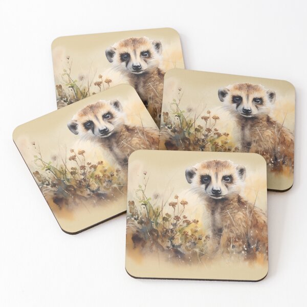 Item preview, Watercolor Meerkat designed and sold by Paninato.
