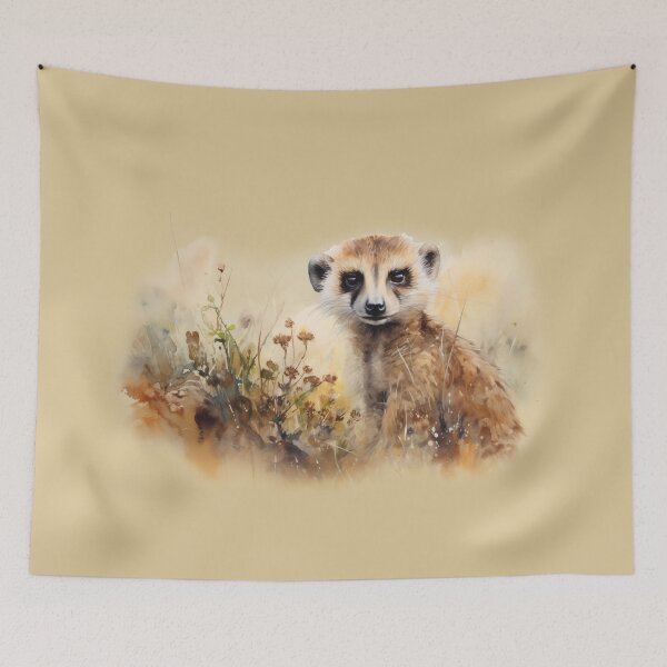 Item preview, Watercolor Meerkat designed and sold by Paninato.