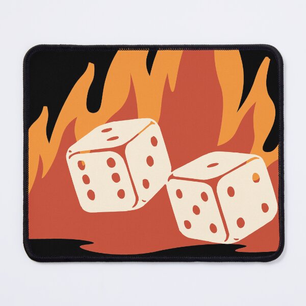 Item preview, Fiery Dice - Orange Flame designed and sold by ami.creations.