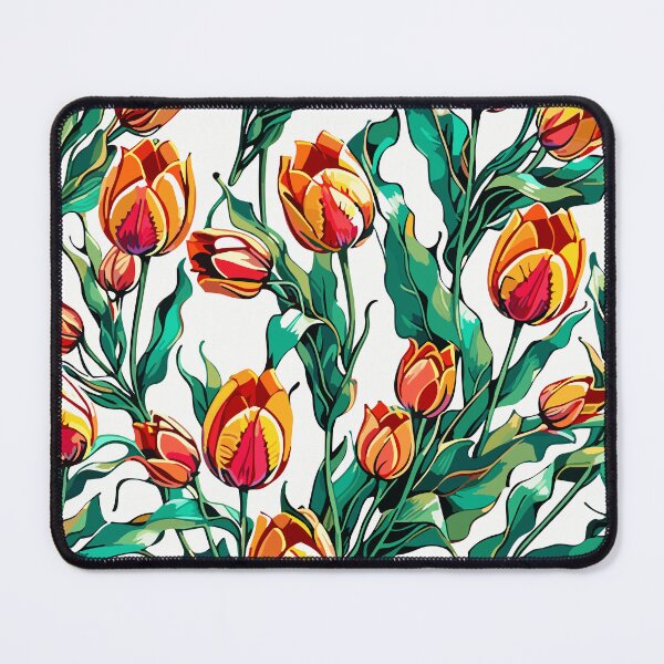 Item preview, Yellow Tulip Flower Pattern on White  designed and sold by GraphicsClub.