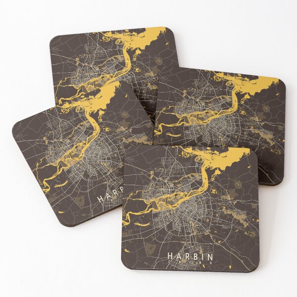 Item preview, Harbin City Map of Heilongjiang, China - Pastel designed and sold by deMAP.