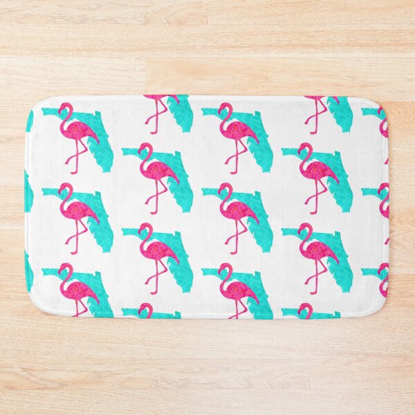 Item preview, Pink Flamingo & Water Waves Florida  designed and sold by ArtbyJanaye.