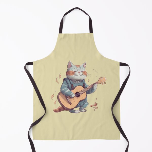 Item preview, Cute Cat Playing Guitar designed and sold by sorryimbusy.
