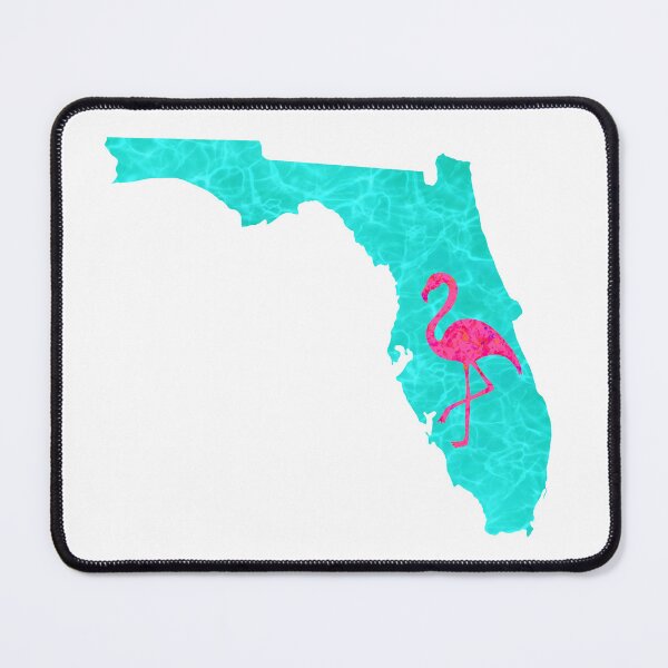 Item preview, Small Pink Flamingo & Water Waves Florida  designed and sold by ArtbyJanaye.
