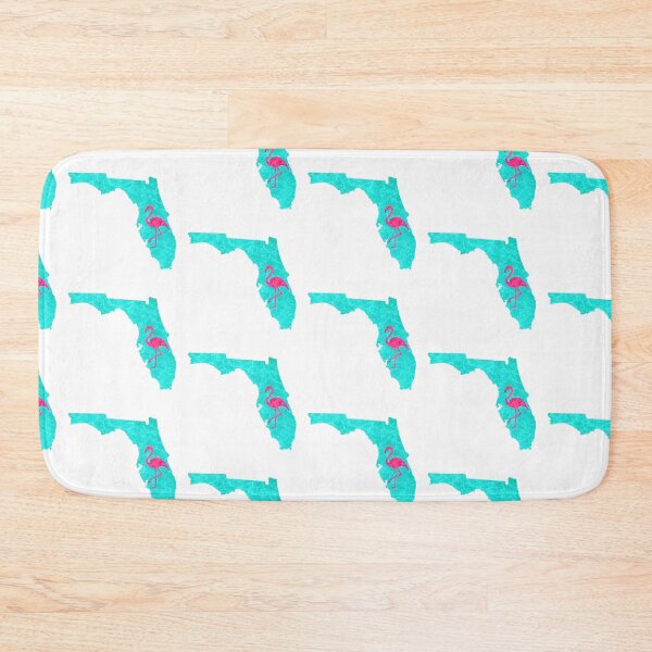 Item preview, Small Pink Flamingo & Water Waves Florida  designed and sold by ArtbyJanaye.
