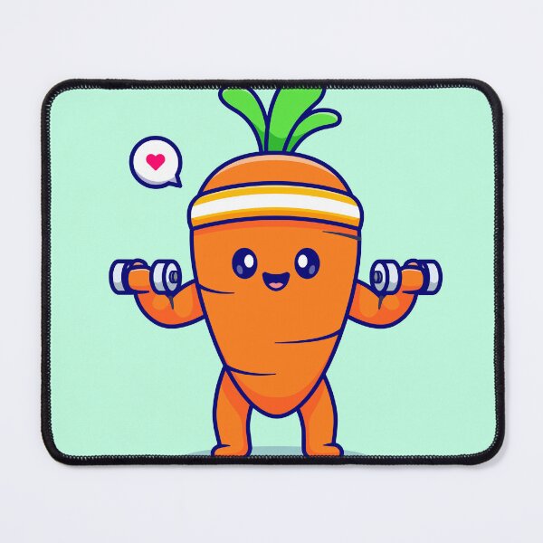 Item preview, Cute Carrot Lifting Dumbbell - Cartoon Vector Food Sport Icon designed and sold by hjian8219.