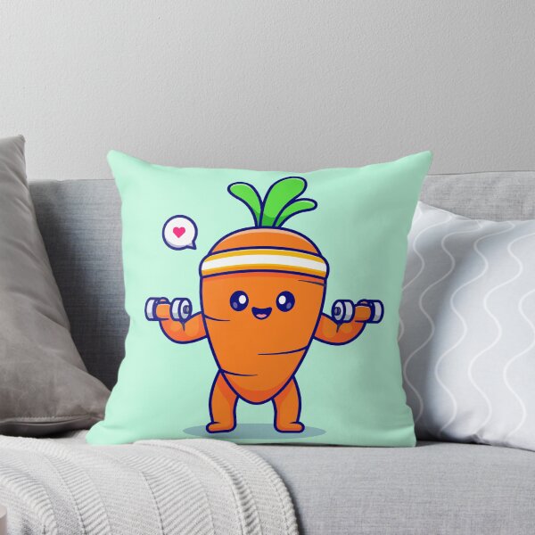 Item preview, Cute Carrot Lifting Dumbbell - Cartoon Vector Food Sport Icon designed and sold by hjian8219.