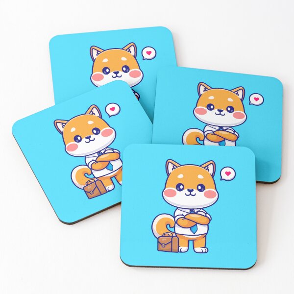 Item preview, Cute Business Shiba Inu Dog with Suitcase - Cartoon Vector Icon designed and sold by hjian8219.