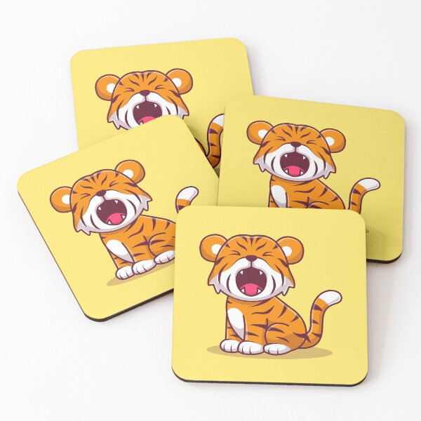 Item preview, Cute Roaring Tiger Cartoon Vector Icon designed and sold by hjian8219.