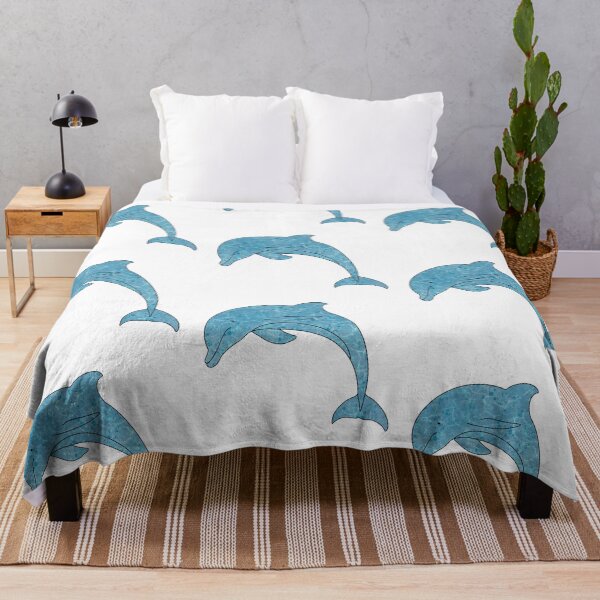 Item preview, Water Waves Paint Splatter Dolphin Abstract designed and sold by ArtbyJanaye.