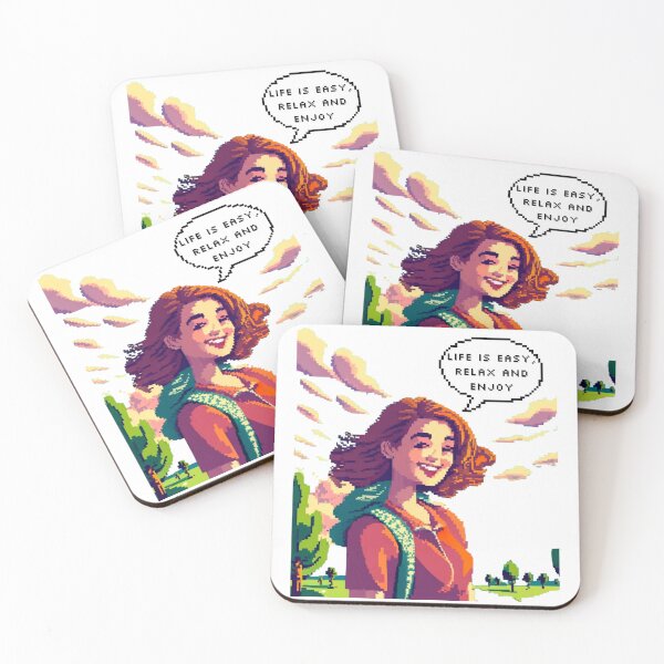 Item preview, Life is easy, relax and enjoy | Pixel Style designed and sold by CircinusStore.