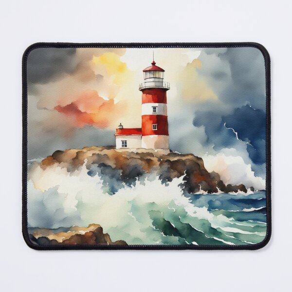 Item preview, Lighthouse On A Stormy Day designed and sold by Gabriela McDaniel.