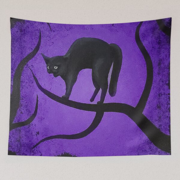 Item preview, Spooky Black Kitty designed and sold by KatsColorfulArt.