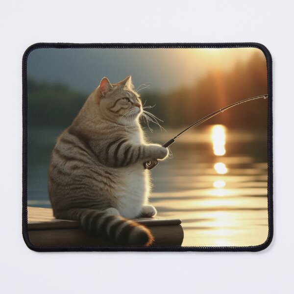 Fat Cat Fishing Poster for Sale by Jellinat