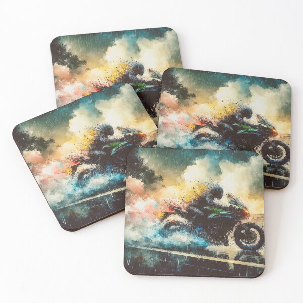 Item preview, Motorcycle at full speed in the rain //colors designed and sold by Arrozcnleche.