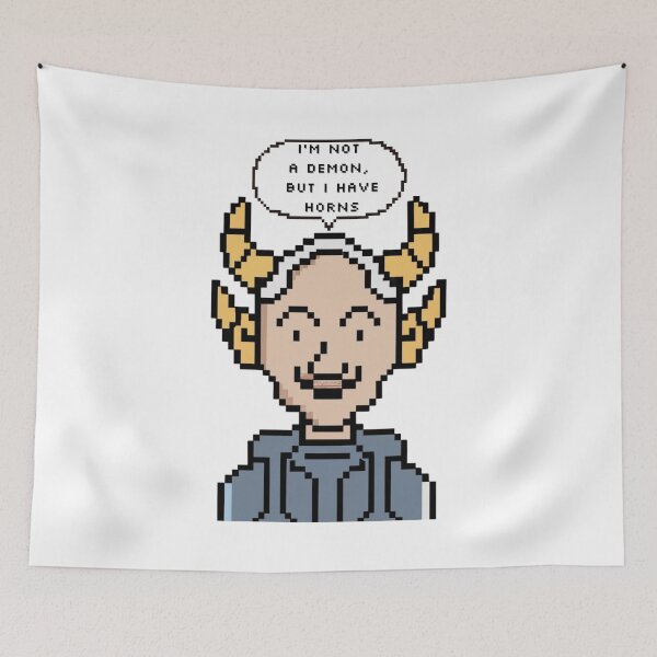 Item preview, I am not a demon, but I have horns, old man | Pixel Style designed and sold by CircinusStore.