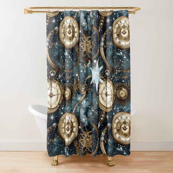 Steampunk Winter III (large pattern) Shower Curtain