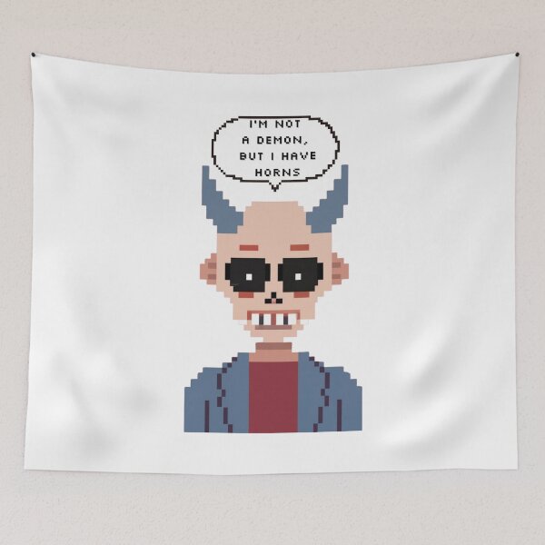Item preview, I am not a demon, but I have horns | Pixel Style designed and sold by CircinusStore.