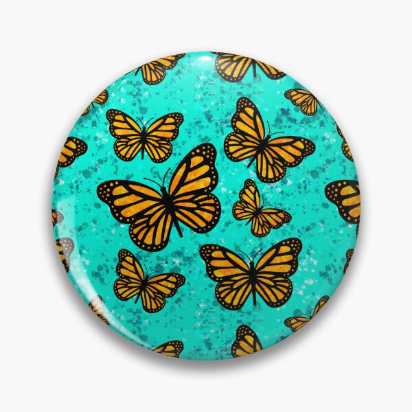 Item preview, Aqua Monarch Butterfly Pattern designed and sold by ArtbyJanaye.