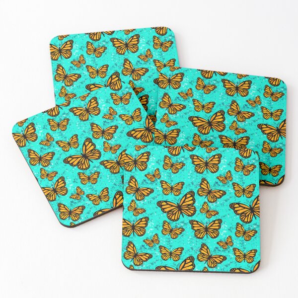 Item preview, Aqua Monarch Butterfly Pattern designed and sold by ArtbyJanaye.