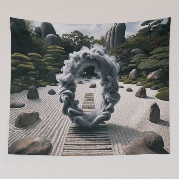 Item preview, 0 swirling gray smoke Zen rock garden designed and sold by gamertex.