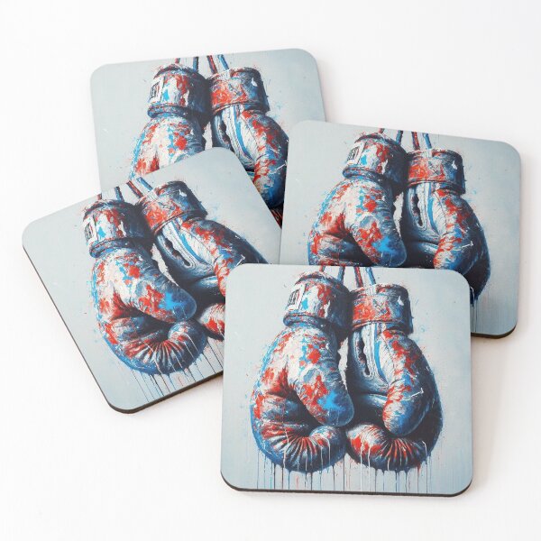 Item preview, Boxing gloves // red and blue /paint designed and sold by Arrozcnleche.