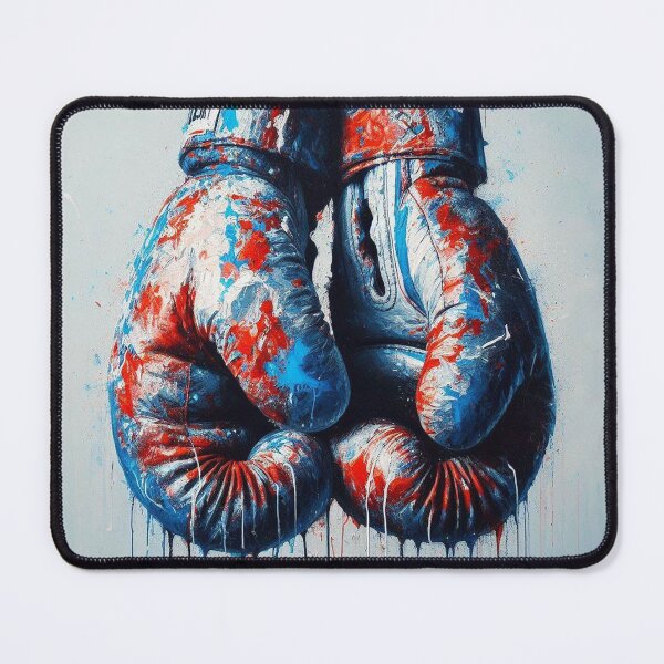Item preview, Boxing gloves // red and blue /paint designed and sold by Arrozcnleche.