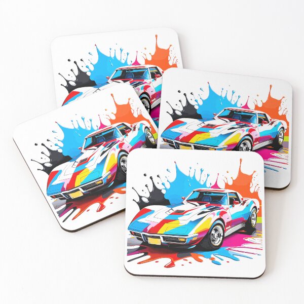 Item preview, Muscle vintage american chevy Corvette C3 1970 flashy pop designed and sold by Martymcflay.