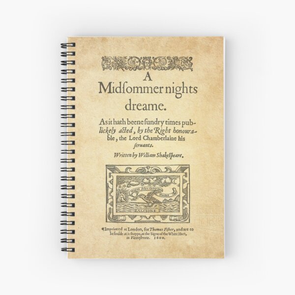 Shakespeare, A midsummer night's dream 1600 Cuaderno de espiral