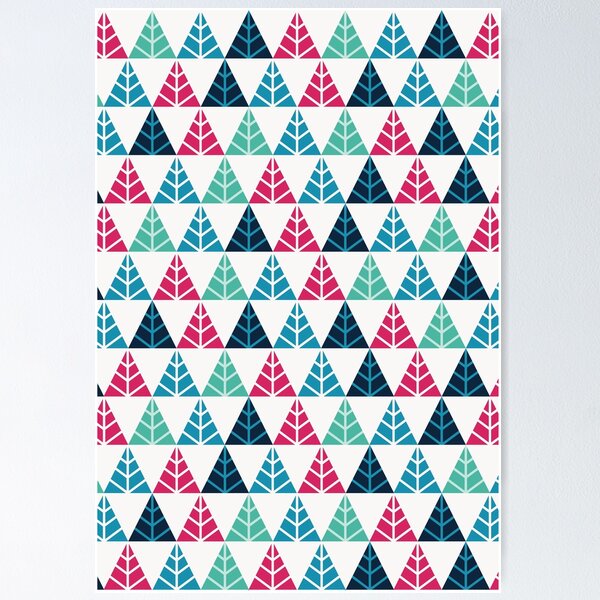 Item preview, Festive Pine Triangle Mosaic Abstract Christmas Pattern designed and sold by FlinArt.
