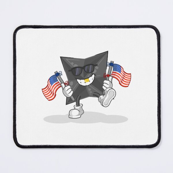 Item preview, shuriken american youth, character holding us flag, happy cartoon holding us flag designed and sold by GreyStanzione1.