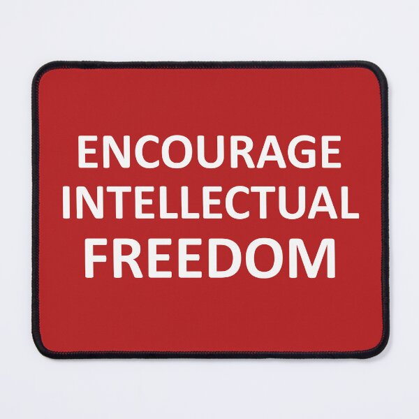Artikelvorschau, „Encourage Intellectual Freedom OG“ in Weiß entworfen und verkauft von WalkingFox.