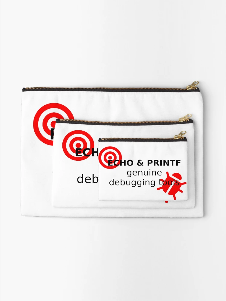 Thumbnail 2 of 4, Zipper Pouch, echo printf debug tools designed and sold by yourgeekside.