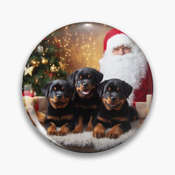 Item preview, Rottweiler puppy Christmas scene Aiartist  designed and sold by Freedomink.