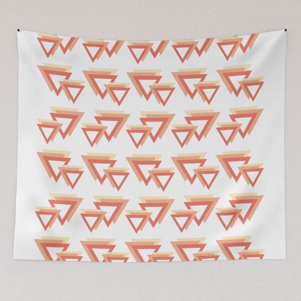 Item preview, geometric pattern with orange triangles designed and sold by CREATINERY.