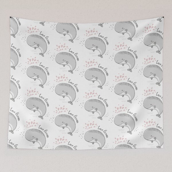 Item preview, Cute whale love ocean, gray whale portrait, love ocean designed and sold by GreyStanzione1.