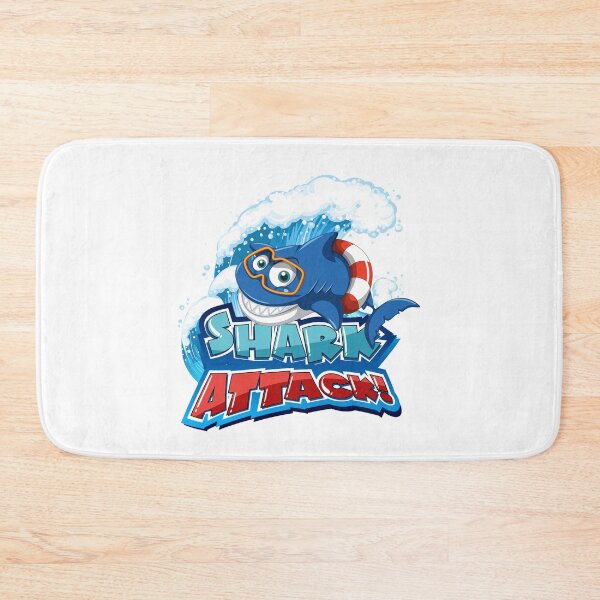 Item preview, cartoon shark attack, cool shark attack, shark in wave with quotes designed and sold by GreyStanzione1.