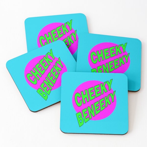 Item preview, Cheeky Beneeky, Green Bold Font on Pink Circle designed and sold by AASparksDesigns.