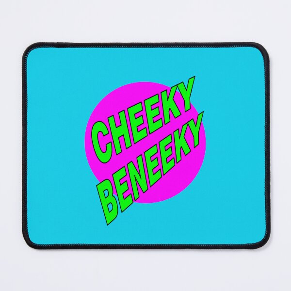 Item preview, Cheeky Beneeky, Green Bold Font on Pink Circle designed and sold by AASparksDesigns.