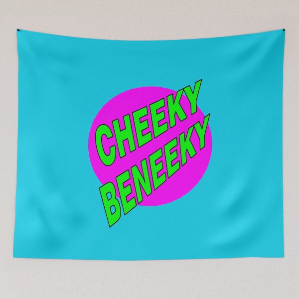 Item preview, Cheeky Beneeky, Green Bold Font on Pink Circle designed and sold by AASparksDesigns.